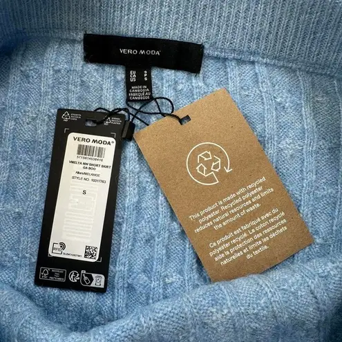 VERO MODA NWT Skirt S Womens Blue Cable Knit Mini