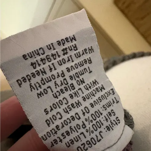 Johnny Was Grey Embroidered Linen Smock Maxi Skirt Slit Bohemian