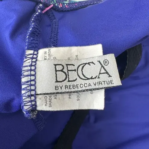 Becca One Shoulder Ruffle Paisley Print Swimsuit One Piece Bathing Suit Medium