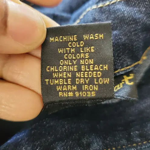 Ashley Stewart Dark Blue Zip Up Jean Jacket Size 14W