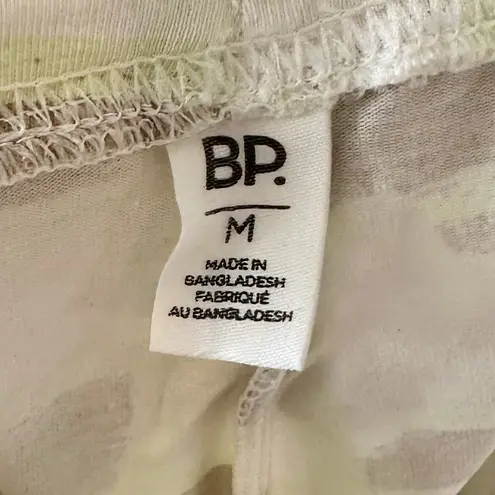 BP NWT  High Waist Bike Shorts in Green Ivory Tic Tac Checkerboard - Medium