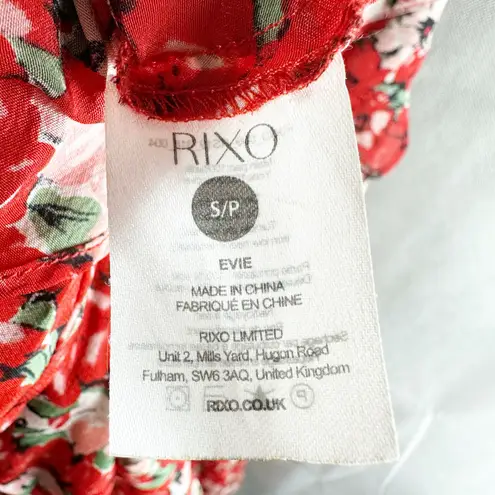 Rixo Evie Silk Floral Belted Midi Dress Size Small