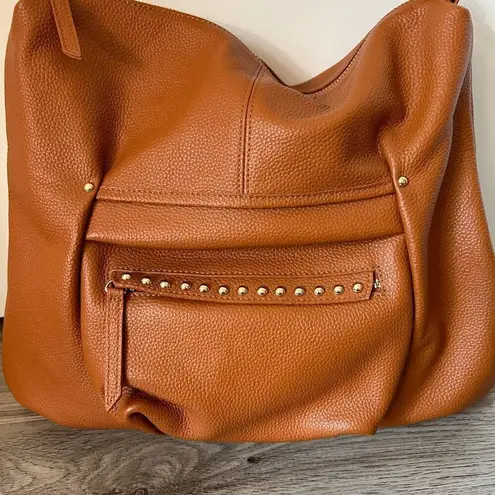 Laggo Joyce Hobo Leather Bag in British Tan NWOT Brown