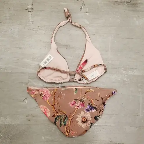 Vitamin A ππ Bikini Set Talia Top + Luciana Bottom White Ginger 10 Large L NWT