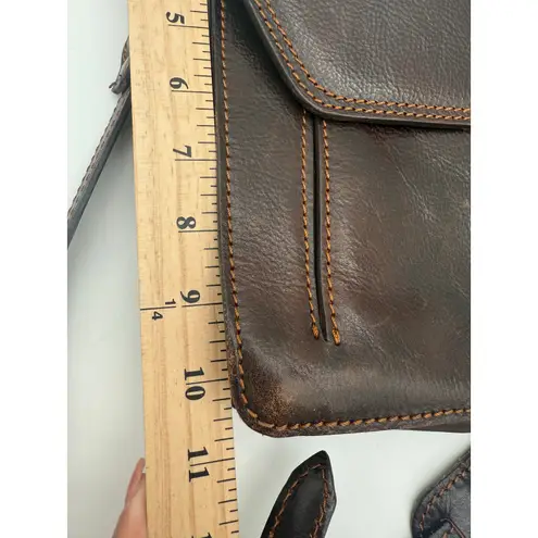 Firenze Italian Full Leather Laptop Executive Briefcase Crossbody Handle Luxury Brown