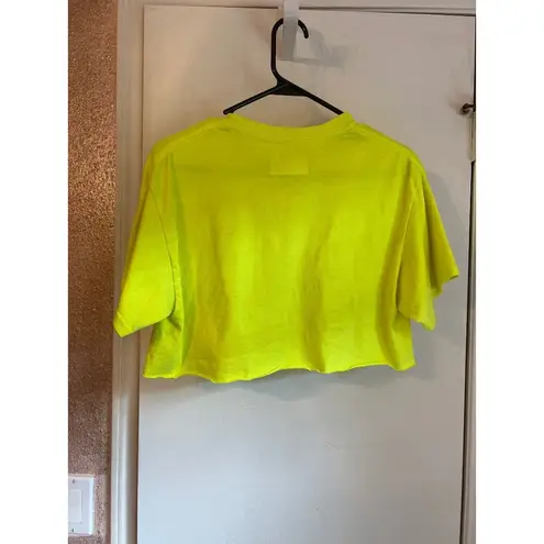Pretty Little Thing Neon Yellow Cropped T
