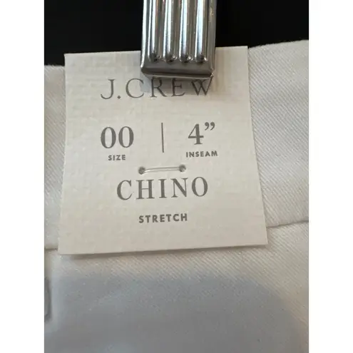 Women’s J Crew White Chino Short Shorts Size 00