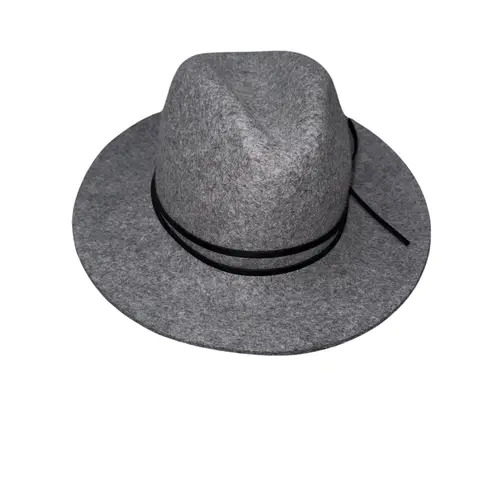 San Diego Hat Co Wool Fedora Hat Grey Black Band Women One Size Gray