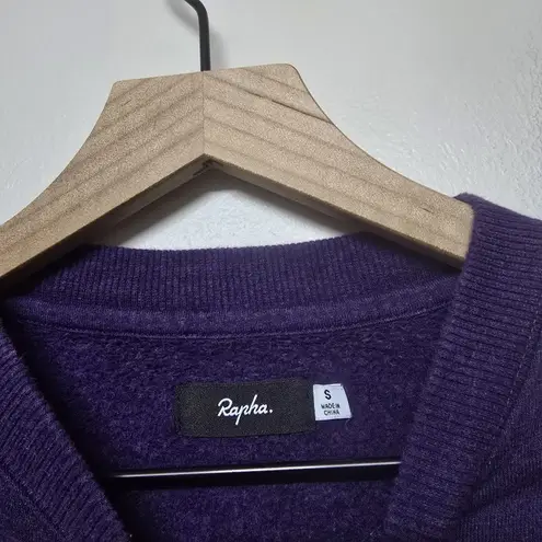 Rapha Logo Sweatshirt Purple Teal Script Crewneck 100% Cotton Size Small S