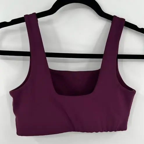 Girlfriend Collective 🆕 NWOT  Tommy Sports Bra Cropped Top Wide Strap Plum XS