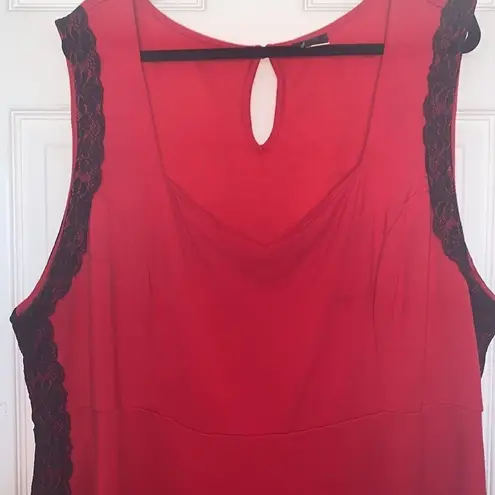 Torrid  Red Lace Peplum Top