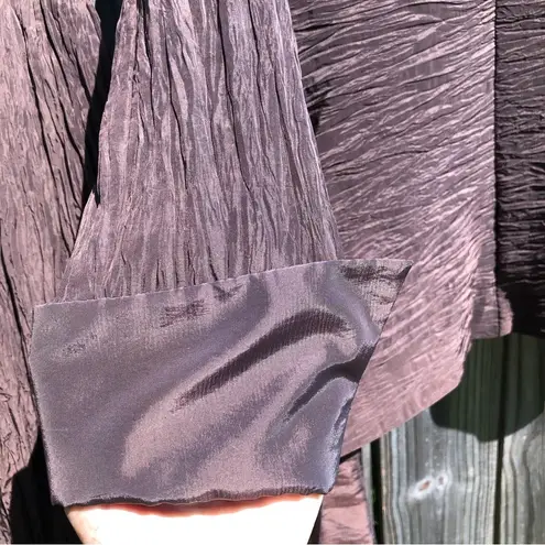 Victor Costa Chocolate Brown Crinkle Texture Wrap Top Evening Jacket w/Skirt 8