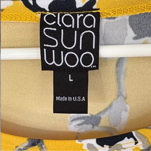 Like New Clara Sun Woo Yellow Floral Tie
Sleeve Tunic Top Size Large