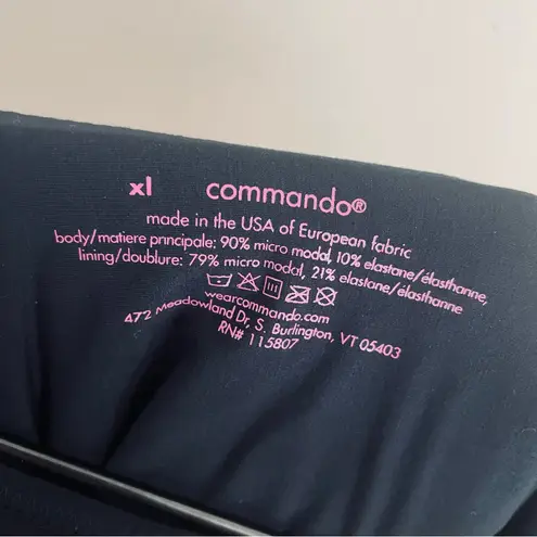 Commando Butter Luxe Strapless Midi Dress Black XL |Modal Bodycon Tube Dress