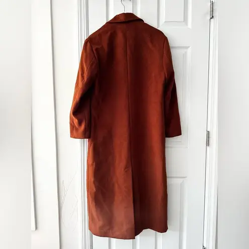 Urban Outfitters Outtfitters UO Wool Brown Tan Double Breasted Long Overcoat