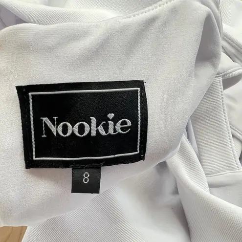 Nookie Turlington Bodycon Midi Dress Deep V-Neck Side Cutouts Size 8 AU 4 US