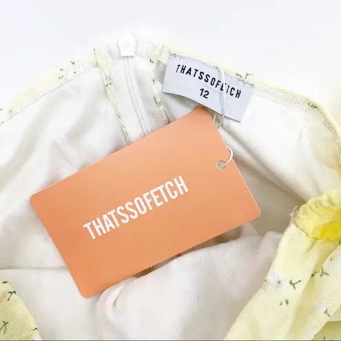 ThatsSoFetch That’sSoFetch Lorde Ruched Puff Sleeve Mini Dress: Yellow Ditsy Floral