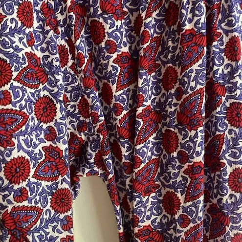 XiRENA Grady Romper Nichols Floral Cotton Belted Purple Size L