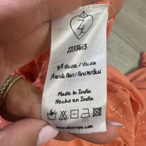 Z&L Europe made with love orange coverup beach maxi dress medium vacation