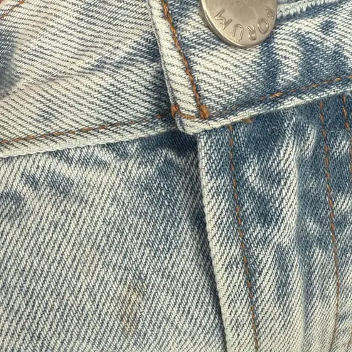 Aritzia Denim Forum The '90s Vintage Maxi Denim Skirt Jean Skirt Size 24 Slit Blue