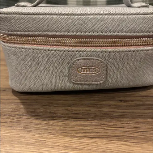 Brics Qatar Airways Travel Makeup Case Grey Rose Gold Cosmetic Pouch Toiletry Pink