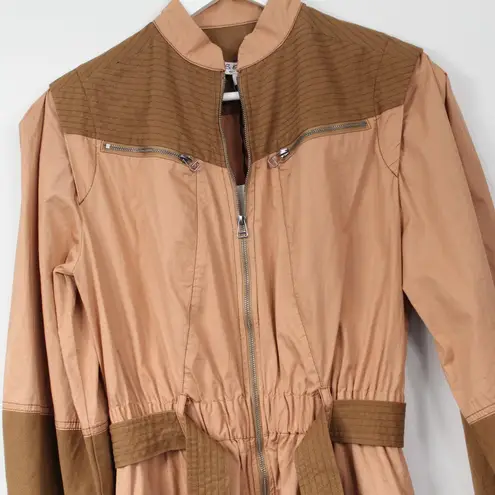 Sea New York Gabriette Clay Balloon Sleeve Belted Utility Jumpsuit New Orange Size 0