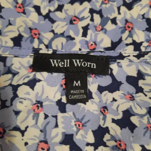 Well Worn Floral Blouse Size Medium