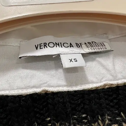 Veronica Beard Black Multi Spear Mixed Media Vest Size XS $498