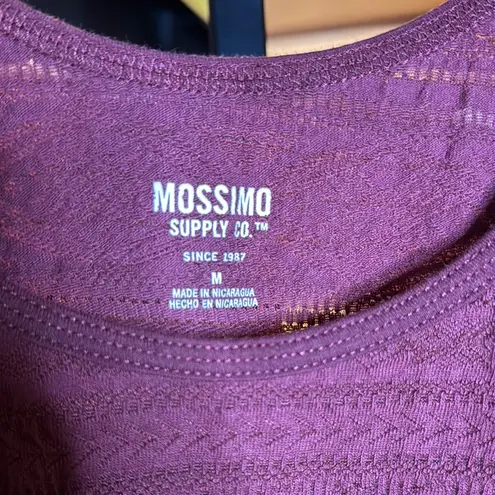 Y2K Mossimo Wine Burgundy Women's Textured Tank Top Size Medium Purple