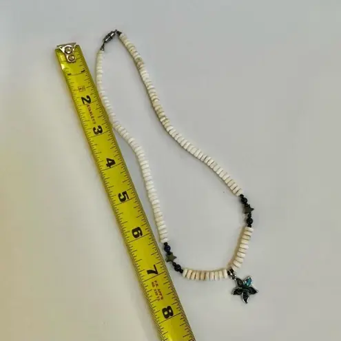 Puka shell abalone flower pendant necklace