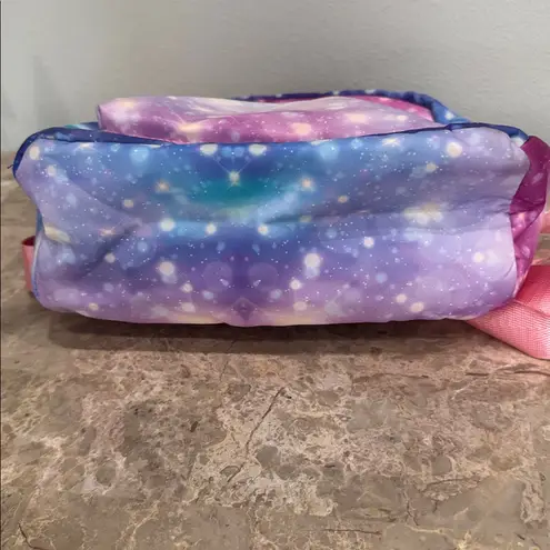 Galaxy Print mini Backpack purple pink with adjustable straps