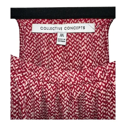 Collective Concepts  Flowy Red & Tan Tank Size M