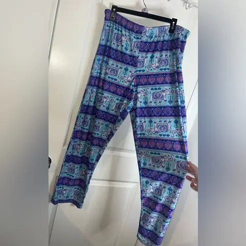 Unbranded Women’s Elephant Tribal Bohemia Pajama Pants Separate Bottoms Sz L