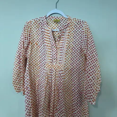 Roberta Roller Rabbit Roller Rabbit Women Tunic Blouse Cotton 3/4 Sleeve Size XS 2370