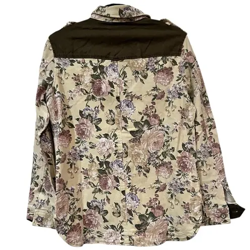 English Rose Floral Studded Jacket Size Small NWOT