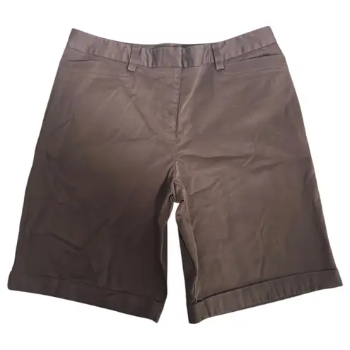 George Ladies Cuffed Brown Shorts – Size 12 | Classic Chino Fit | Chocolate
