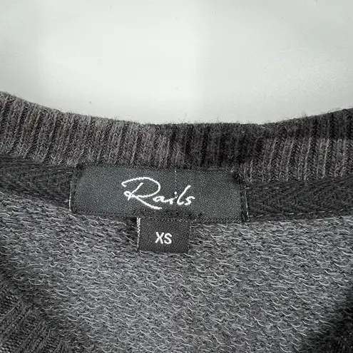 Rails Ramona Iron Camo Print Gray Black Sweatshirt Pullover Top Women’s Size XS