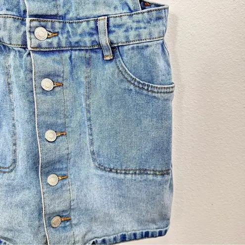 PacSun  Denim Overall Mini Skirt‎ Medium Wash Women's Size Small