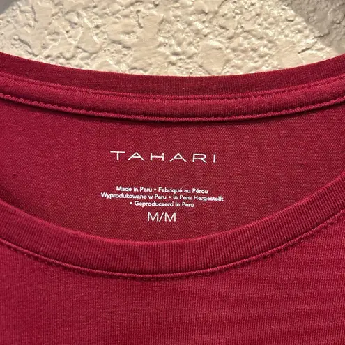 Tahari Women's Maroon Soft Long Sleeve Top