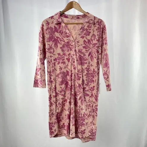 NWT Haven Organic Cotton Jersey Holiday Toile Sleep Shirt in Pink Size XS