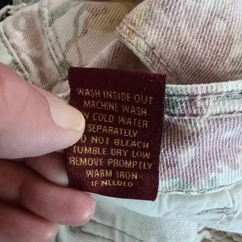 Highway Jeans HWY Jeans Y2K Floral Micro Mini Skirt Size 1 White Pink Yellow Floral Denim