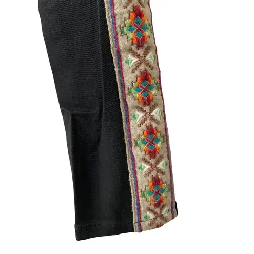 One Teaspoon  Aztec Embroidered Skinny Jeans in Black High Waist Dixie Size 26