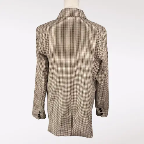 Joie  Brown Plaid Double Breasted Blazer Size Small