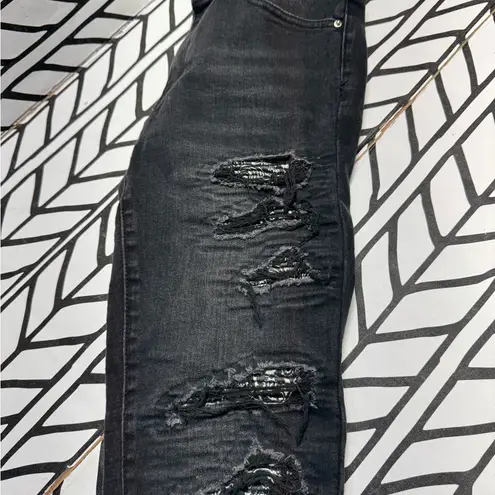 Women’s Amiri MX1 Bandana Patch Distressed Black Skinny Jeans in size 28