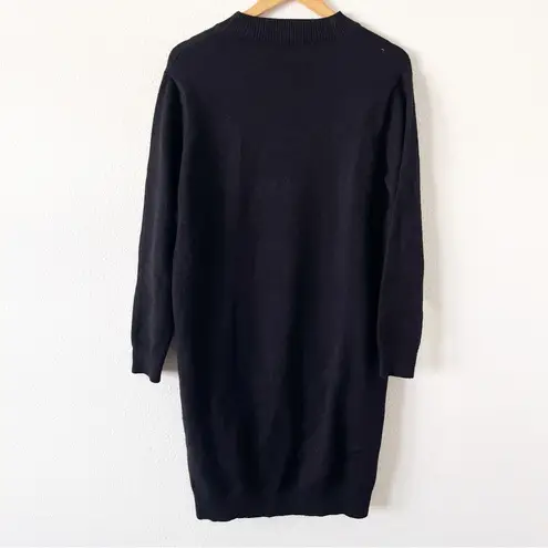 Modern Citizen Long Sleeve Knit Sweater Dress in Black