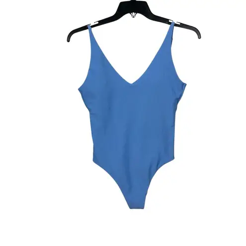 Beach Riot NWT $148 Reese Alps Blue Ribbed Swimsuit M
