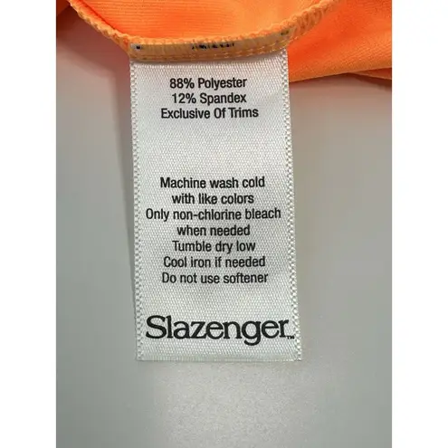 Slazenger Golf Polo Shirt Sleeveless Collared Top Women M Atomic Orange Neon NEW