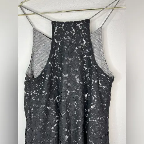 Xhilaration Xhiliration Black & Grey Tank Top Lace Blouse