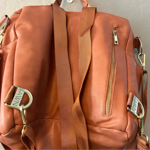 Fawn Design original size diaper bag in limited edition coral color Orange