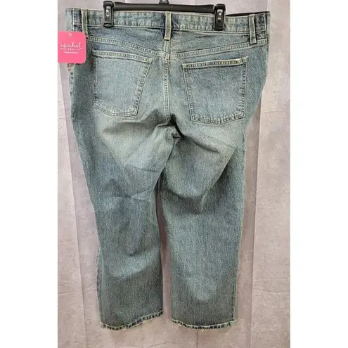 Isabel Maternity Jeans Blue Stretch Waist Skinny Crop Women's Size 14 NWT